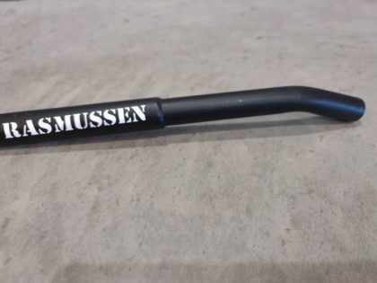 Handlebar, custom Rasmussen bend, narrow version with small diameter grip and ergonomically correct fit